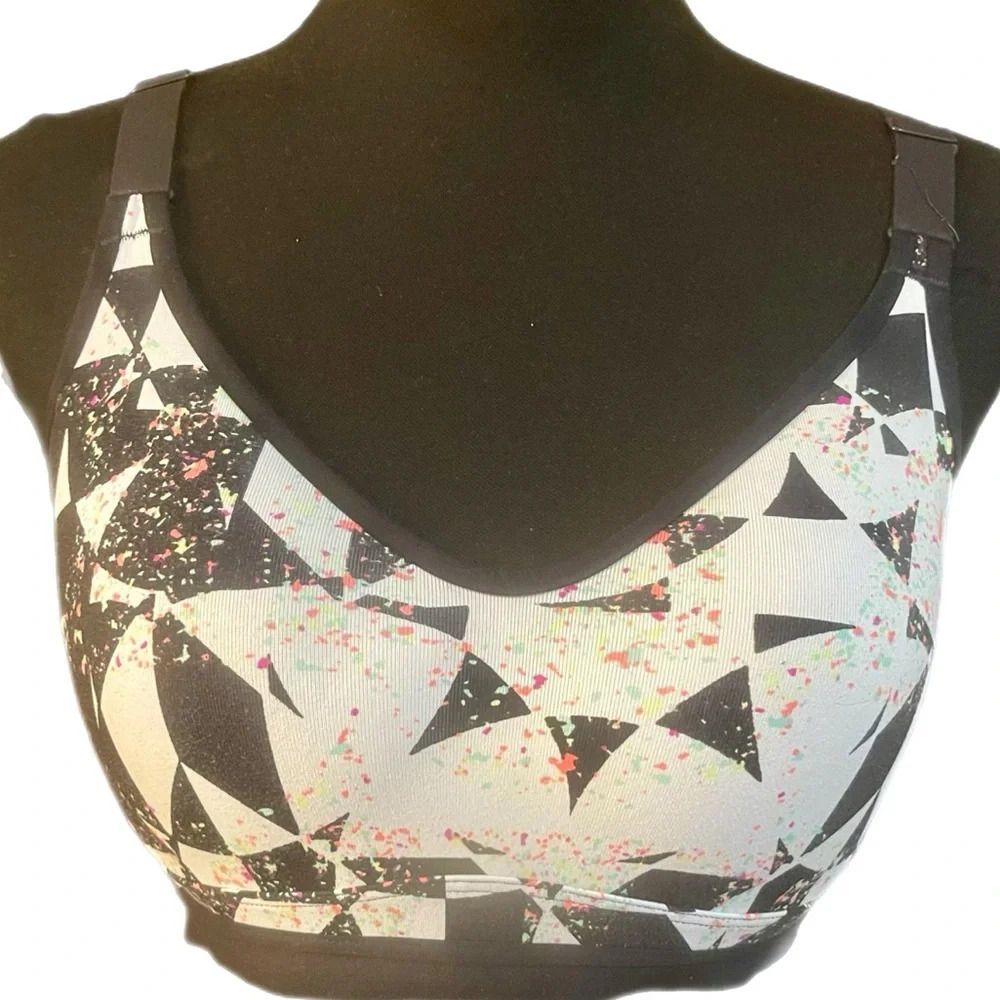 Victoria's Secret Incredible Geo Splatter Paint Max Support Sports Bra 34C